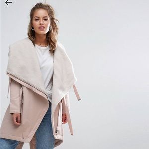 ASOS blush pink parka. NEW with tags